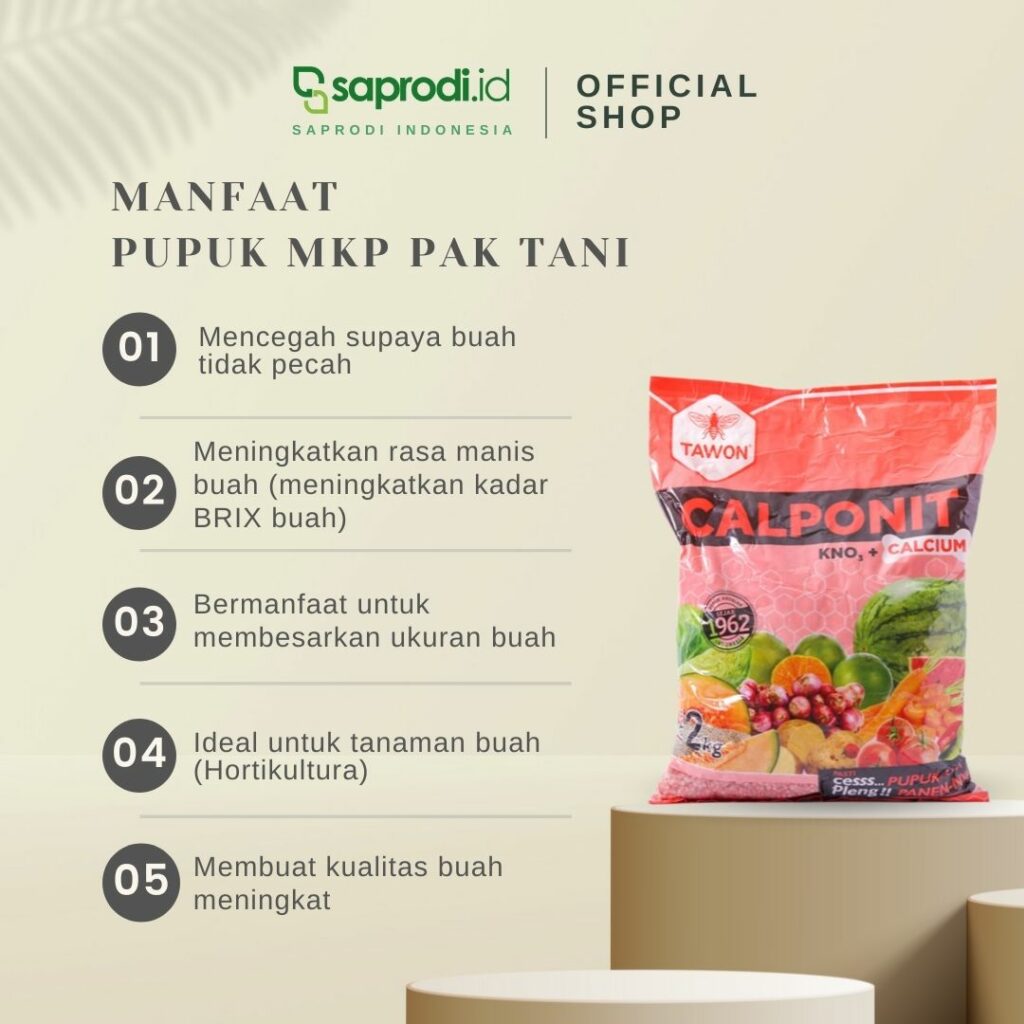 Cap Tawon Calponit Pupuk Kno Plus Calcium Kilogram Saprodi